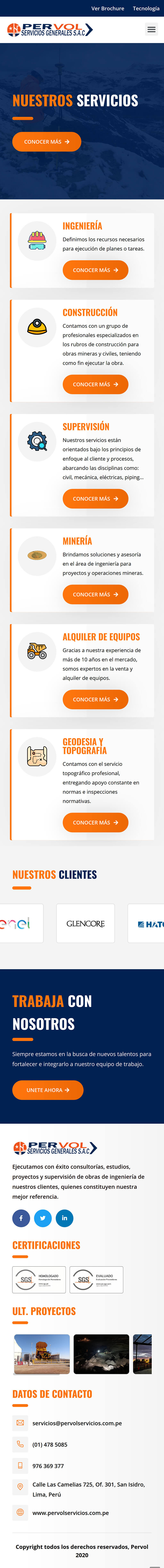 Screen Responsive - Pervol Servicios Portafolio Desingnic