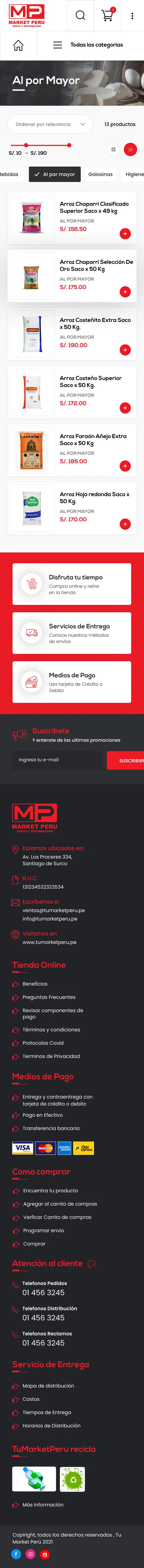 Screens Responnsive  TU MARKET PERU Portafolio Designicpe